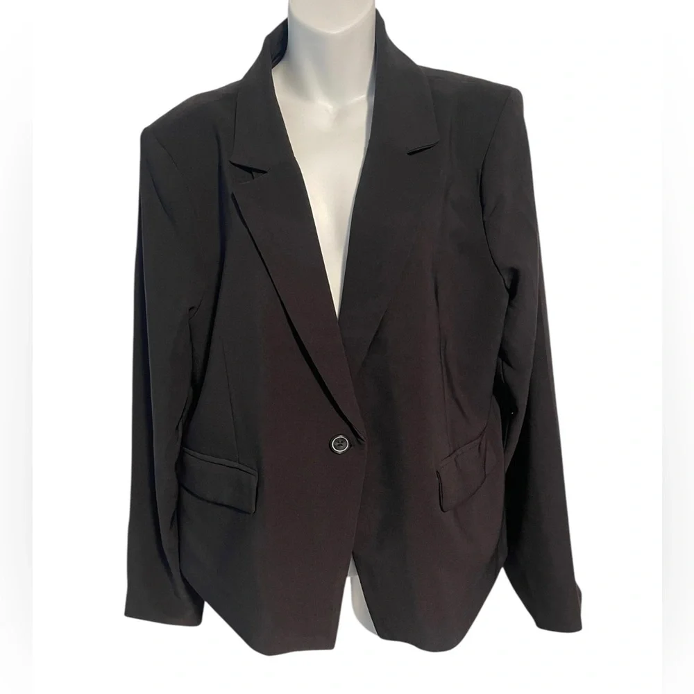 Maurices New w Tags Black Single Button Blazer Jacket Women's Size XL Career